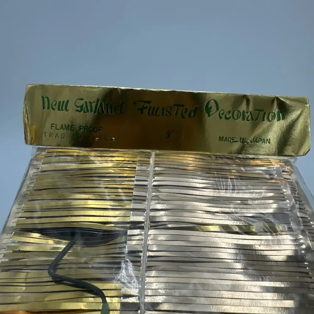 New Vintage Gold Foil Christmas Garland Expands To 9 Feet Japan